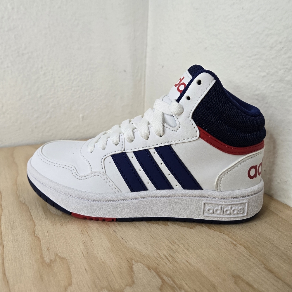 Adidas Kids HOOPS 3.0 MID Cloud White/Victory Blue  GZ9647 Basketball Shoes  #42